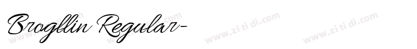 Brogllin Regular字体转换
